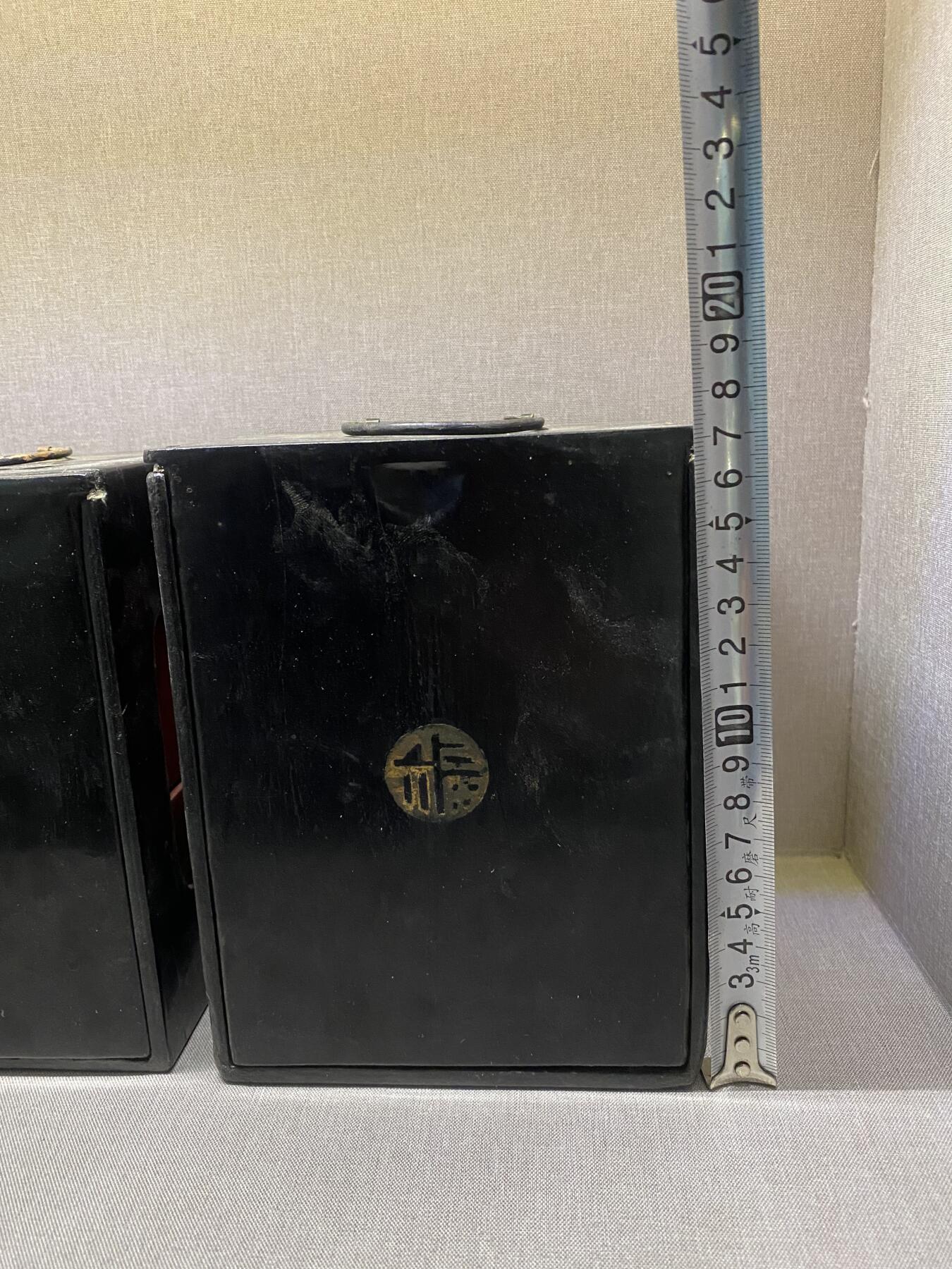 杂项 一对儿大漆盒