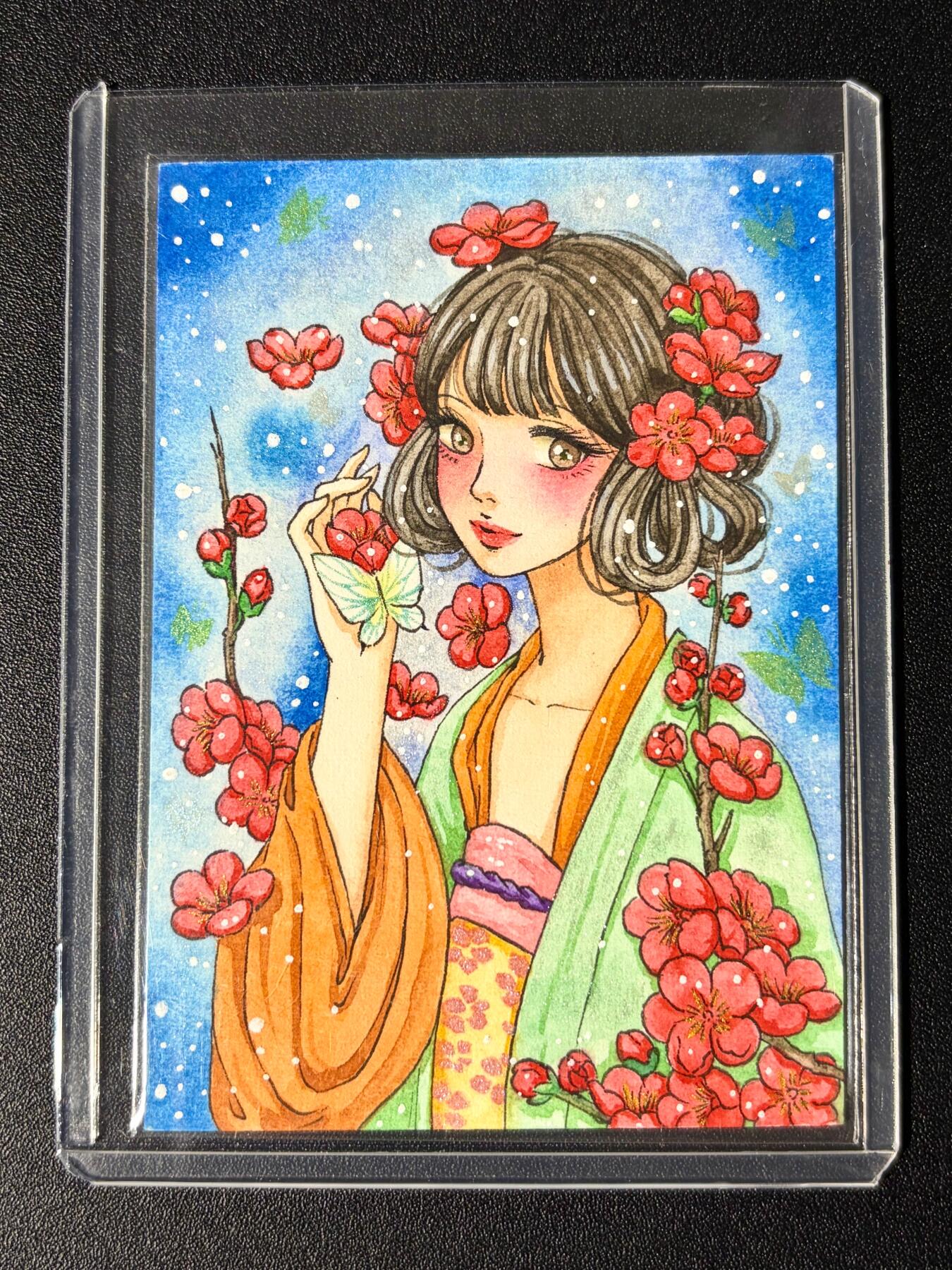 NO.24 好又多金牌大场，年前最后一期，全场中拍有礼！每周一站式配齐，方便凑单！（周6晚9点截拍，卖家送拍0抽成！ 【1/1手绘卡】诗情画意 画师Delece 梅花少女