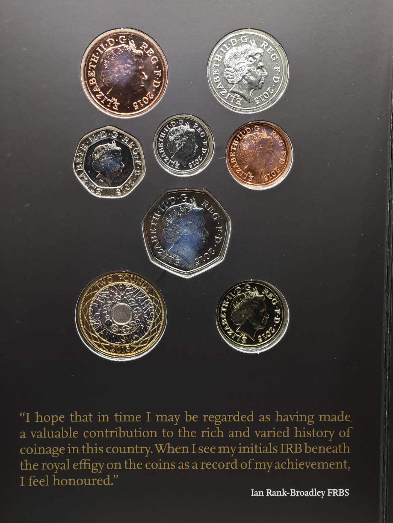  【淘币小摊】限时拍第八百七十拍   克朗币邮币封场    年前最后一场结束全部发出请更换最新收货地址不方便收货的请勿参拍或者顺丰到付 英国2015年女王改版双头像双套币16枚