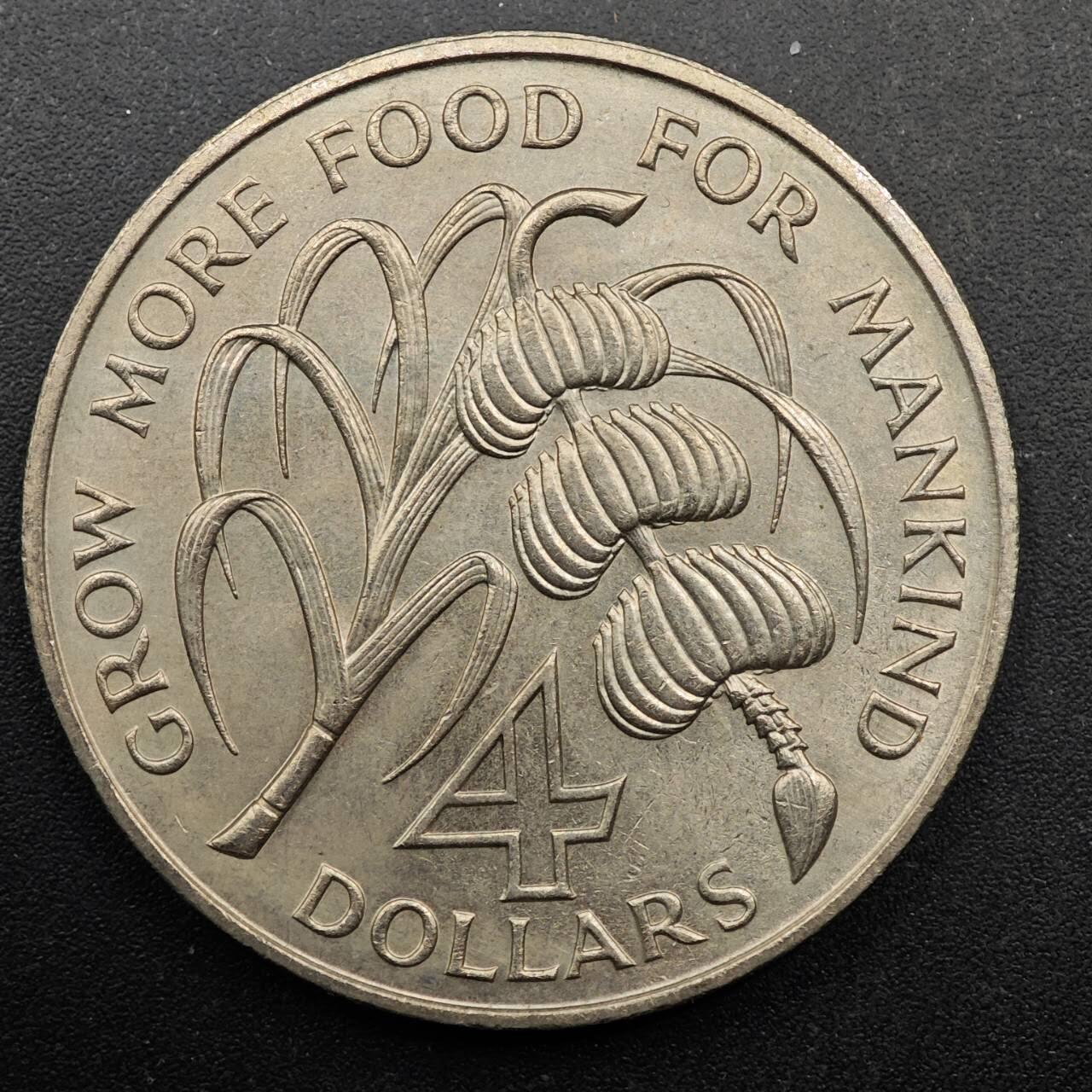  【淘币小摊】限时拍第八百七十拍   克朗币邮币封场    年前最后一场结束全部发出请更换最新收货地址不方便收货的请勿参拍或者顺丰到付 东加勒比1970年蒙特斯拉4元香蕉纪念币