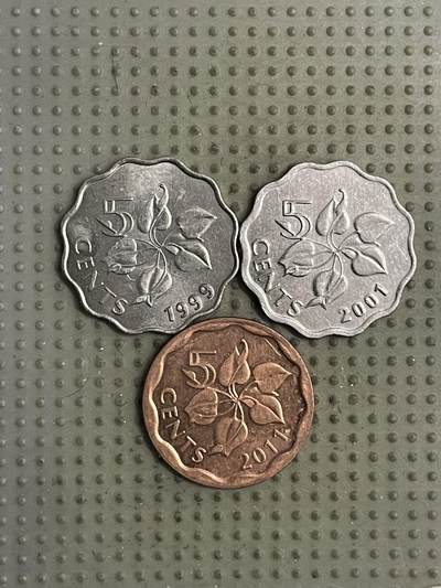 2026年第24场各国散币拍卖（总第174场）年前发货截止到11号 - 斯威士兰5分3枚