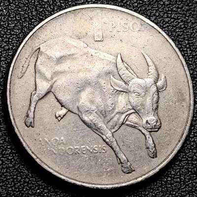 泉币菌-第185场- 精品福利场 23:30分 今天第二场  不见不散（192场和之前的 2月14日发货） - 公牛 1983年 菲律宾1比索硬币 29MM 