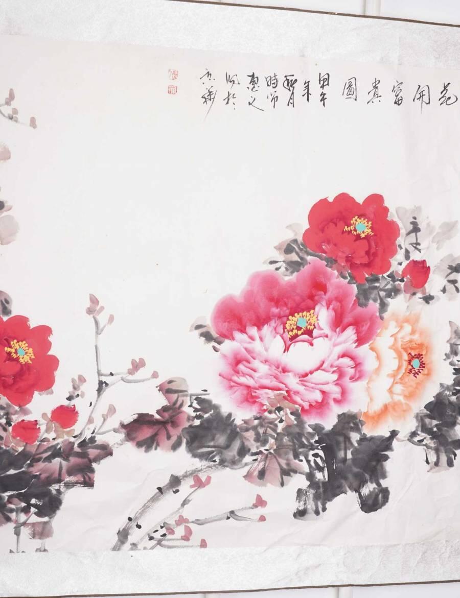 上海都达杂项专场二十六（全场包邮）  张文 花开富贵单片67-387