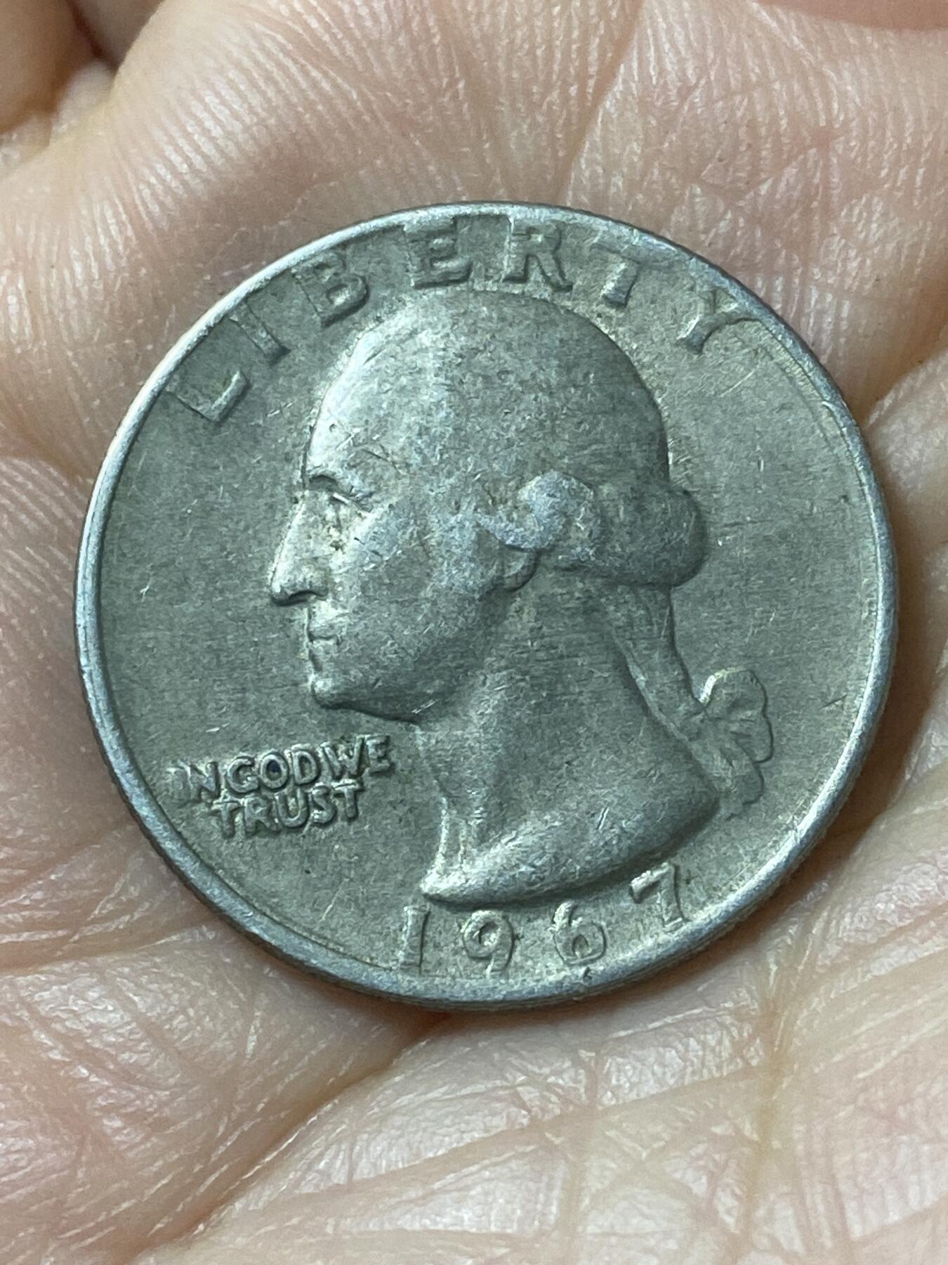 2026年第二十一场(总第一百九十场）外国好品散币场(免佣金) 美国🇺🇸1967年1/4元(华盛顿1/4元第二版，无标版)