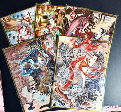 NO.24 好又多金牌大场，年前最后一期，全场中拍有礼！每周一站式配齐，方便凑单！（周6晚9点截拍，卖家送拍0抽成！ - 山河潮玩 心染 四大巾帼＋哪吒闹海 A4色纸一套5张