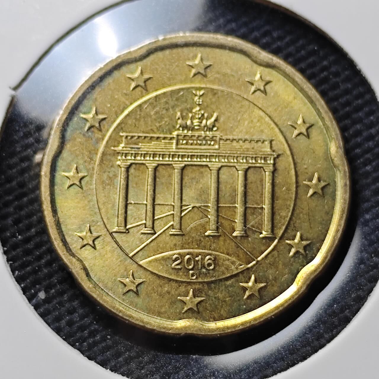 KK钱币收藏小铺  第395期  2月预留时间 周末发货  2016德国20欧分