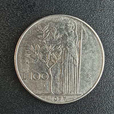 逸泉钱币2026第十二组世界钱币专场春节千件大拍A1614～2574 - 2223 意大利100里拉硬币