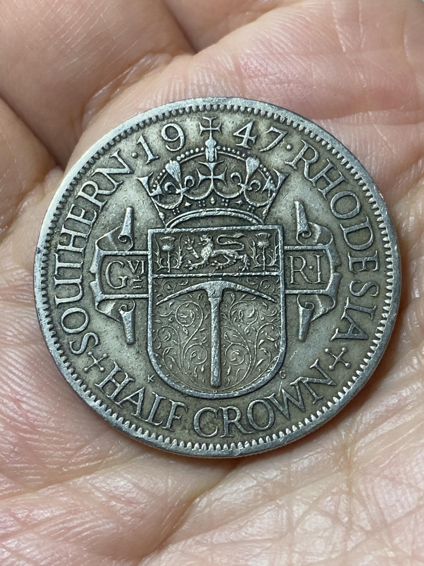 2026年第二十一场(总第一百九十场）外国好品散币场(免佣金) 少见–英属南罗德西亚1947单年份半克朗(乔治六世第四版)