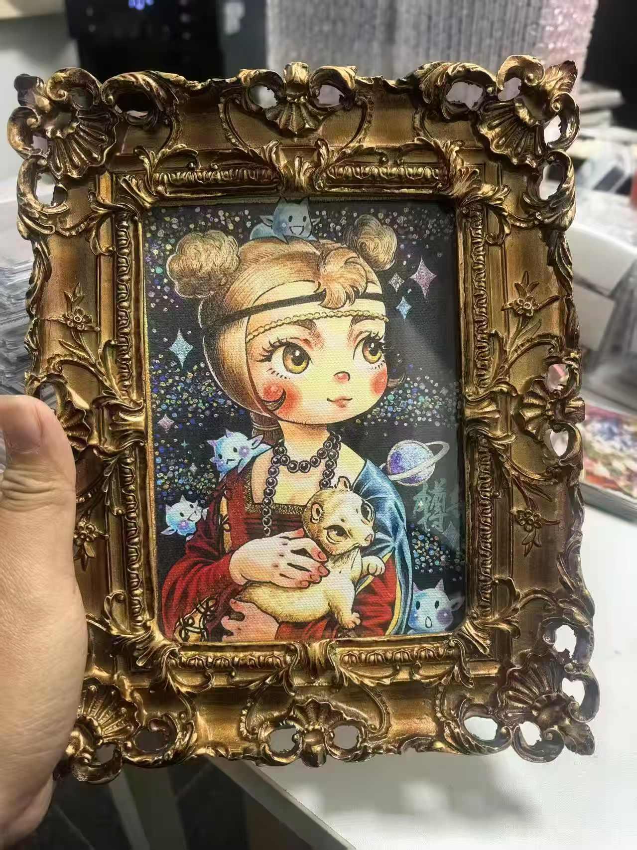 NO.24 好又多金牌大场，年前最后一期，全场中拍有礼！每周一站式配齐，方便凑单！（周6晚9点截拍，卖家送拍0抽成！ 【亲签挂画】卡萃文化 李尊奇亲签 路蓝奇境 蒙娜丽莎 挂画（带外框）