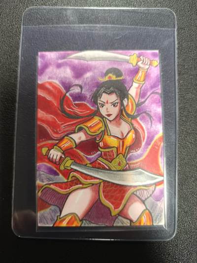 天玑星卡拍第170期《2.9周一截拍》持续收拍收评中 满赠卡需备注 - 【手绘卡】居子的漫画 一丈青扈三娘 手绘卡