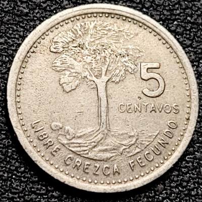 泉币菌-第185场- 精品福利场 23:30分 今天第二场  不见不散（192场和之前的 2月14日发货） - 危地马拉1978年5分镍币 国树爪哇木棉 16mm