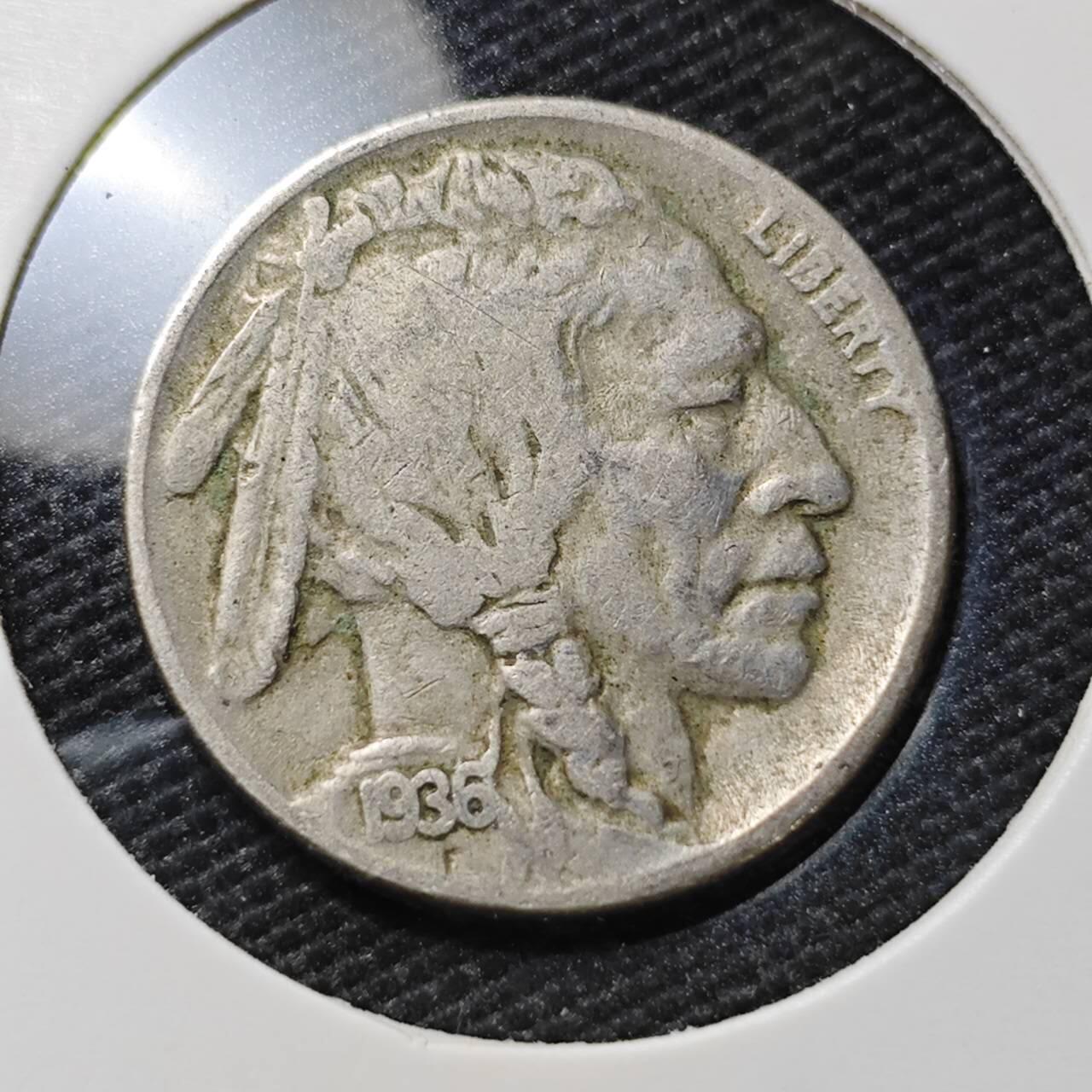 KK钱币收藏小铺  第395期  2月预留时间 周末发货 1936美国5分 