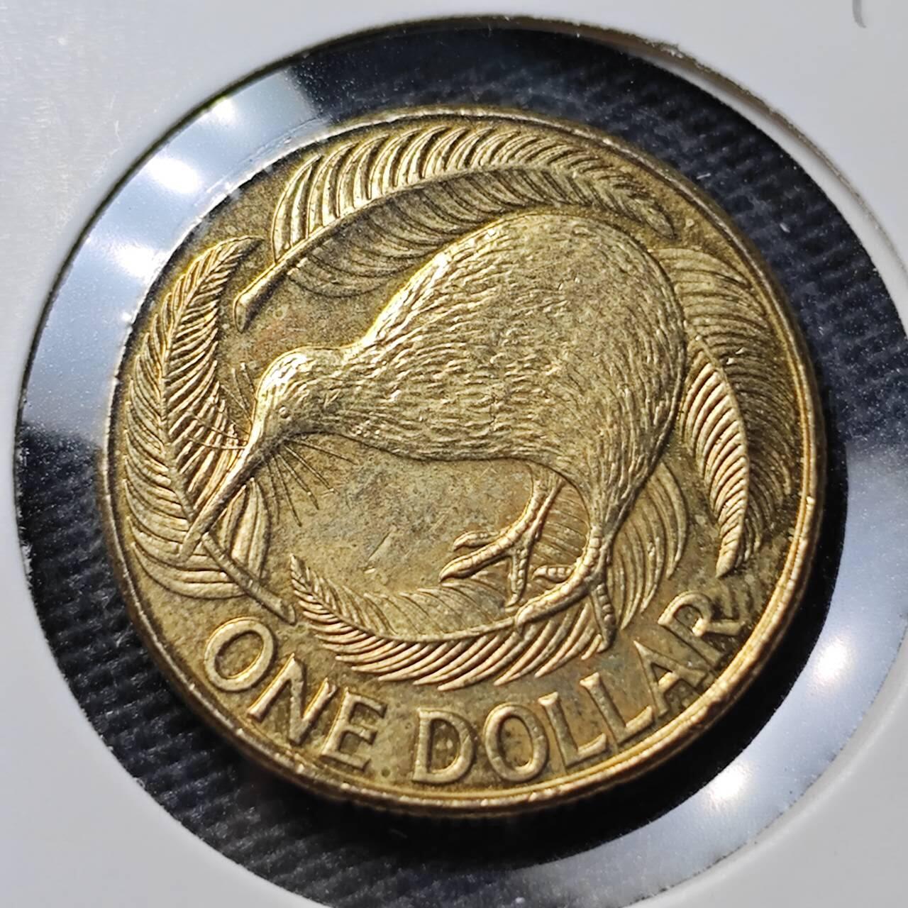 KK钱币收藏小铺  第395期  2月预留时间 周末发货 2002新西兰1元 