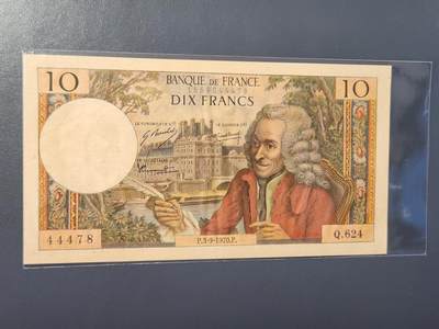 2月8号晚上8点 外国纸币自动截拍第21场 - 10法郎好品偏黄
