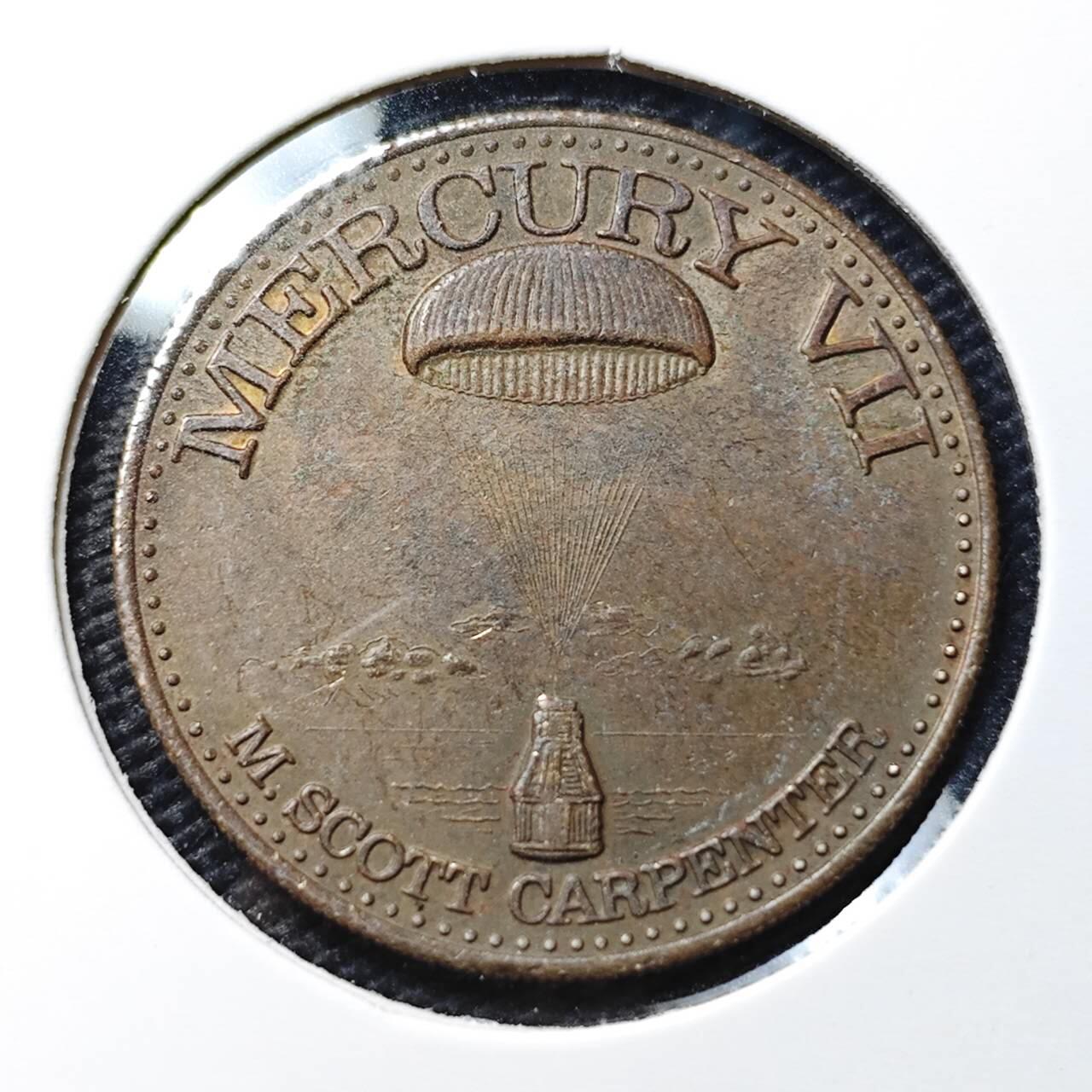 KK钱币收藏小铺  第395期  2月预留时间 周末发货  美国航天纪念铜章