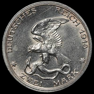 修遠堂世界钱币第104期 - 1913年普鲁士战胜拿破仑百年纪念2马克银币