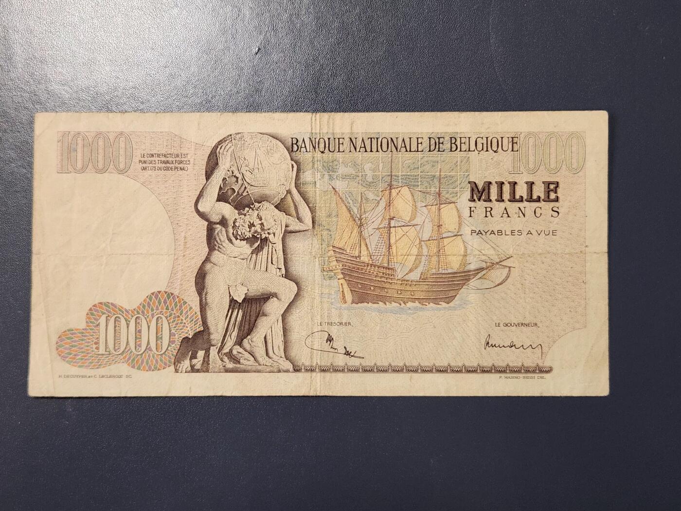 2月9号晚上8点 外国纸币自动截拍第22场 比利时1000稀少