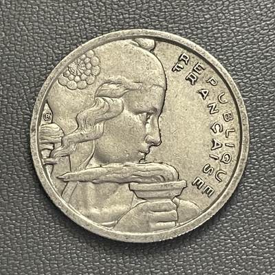 回流0207 - 法国第四共和国1954年100法郎铜镍币