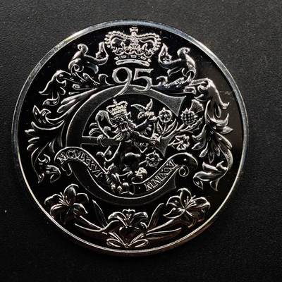  【淘币小摊】限时拍第八百七十拍   克朗币邮币封场    年前最后一场结束全部发出请更换最新收货地址不方便收货的请勿参拍或者顺丰到付 - 泽西岛2021年女王95周岁5镑纪念币