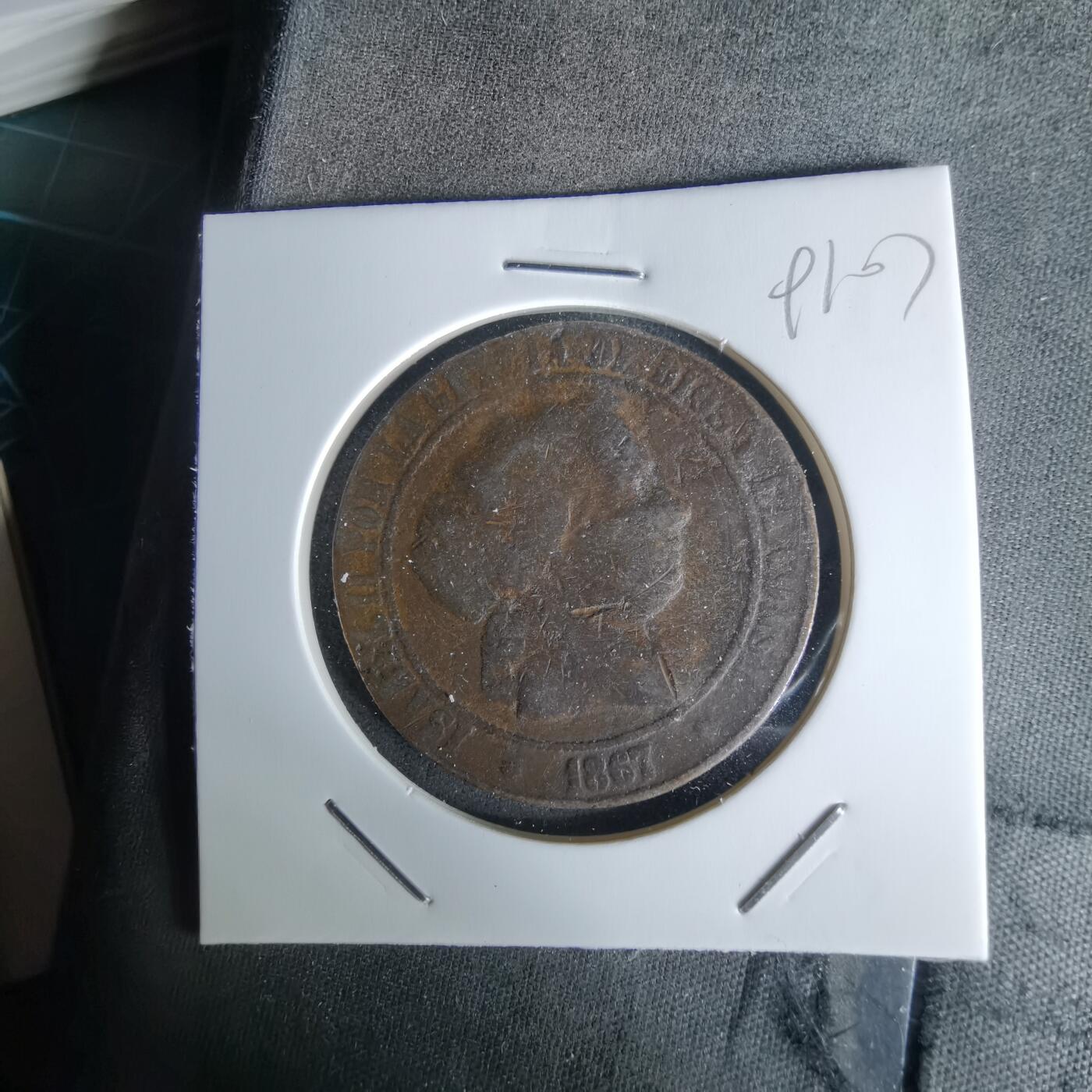 沼泽如烟--第991场 西班牙1867年铜币