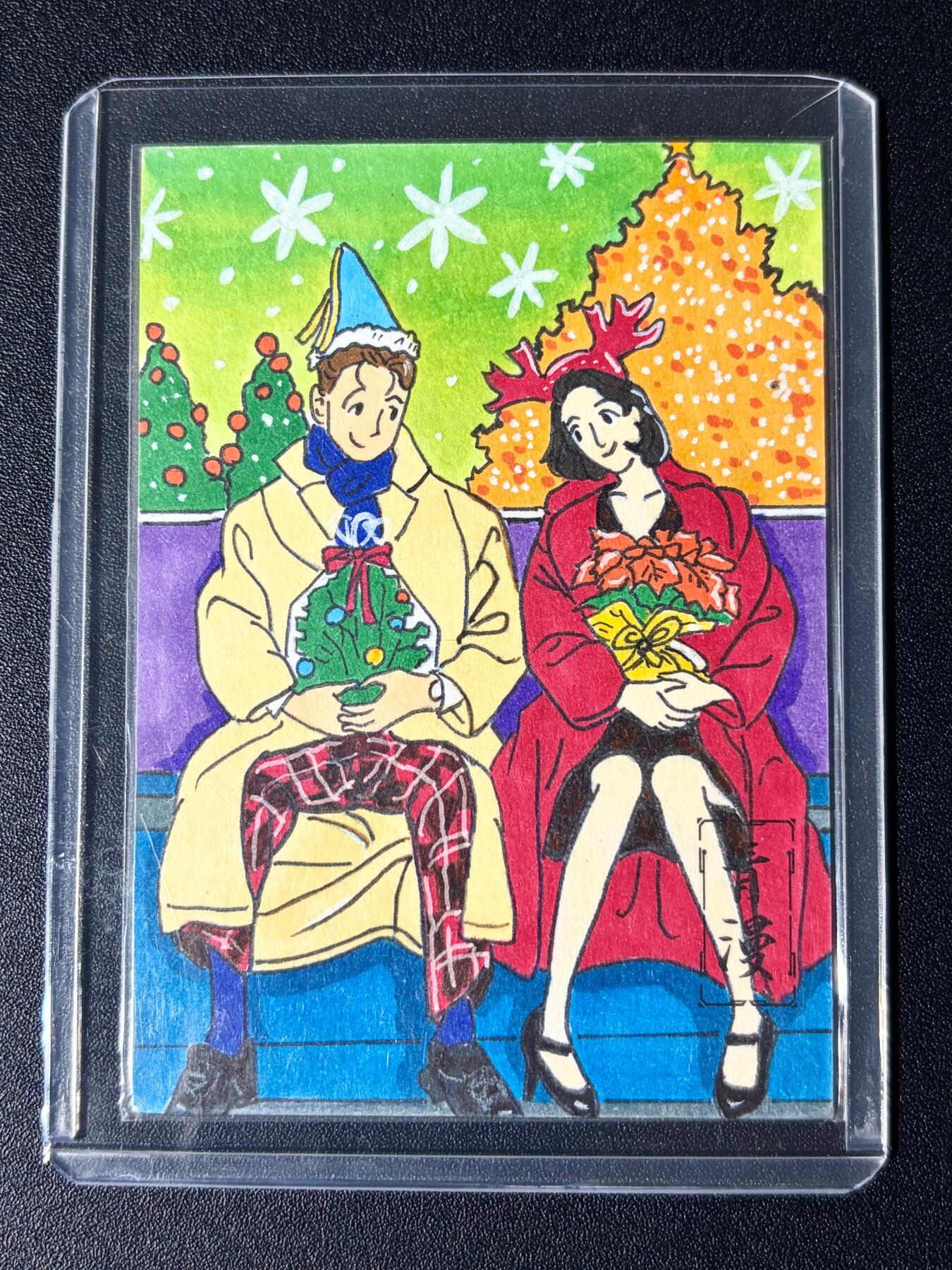 NO.24 好又多金牌大场，年前最后一期，全场中拍有礼！每周一站式配齐，方便凑单！（周6晚9点截拍，卖家送拍0抽成！ 【1/1手绘卡】青漫文创 画师祺怪 圣诞快乐