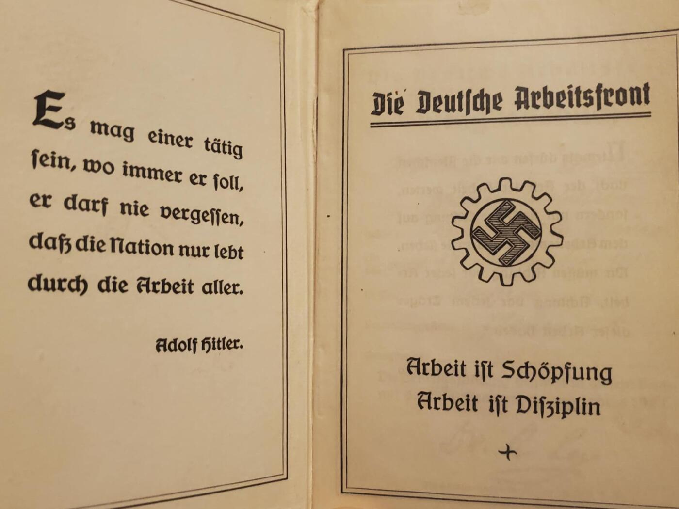 韵星假日军品类拍卖第40期 -- Rimey Holidays Militaria Auction 40 Nazi德国二战士兵穆勒鲁道夫套证 -- 带有nazi经典红本帝国劳工阵线证 1940二战时期枪械受训设计证书 1945-1946美国占领德国颁发战俘证明和释放证明 其家庭一战时期明信片 其本人二战时期军邮明信片等 原主出生于一战 在二战既有民事服务和军事服务 后被美军俘虏并释放 证书保存完好  