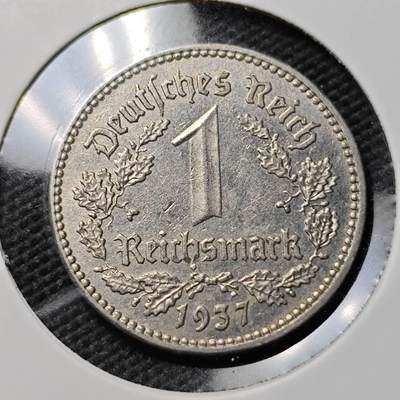 KK钱币收藏小铺  第394期  2月预留时间 周末发货 -  1937德国1马克镍币