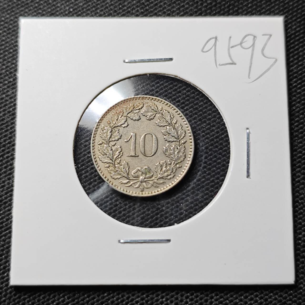 KK钱币收藏小铺  第395期  2月预留时间 周末发货 1940瑞士10分 