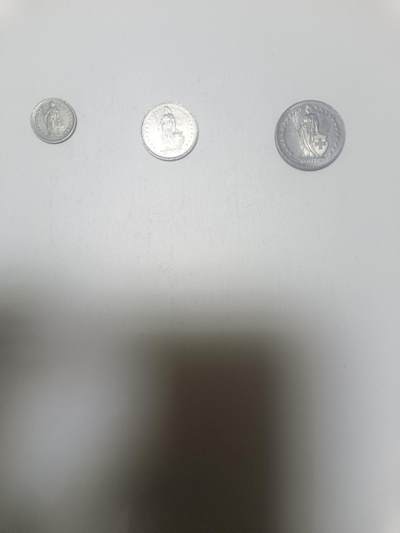 【20260210】非全新纸币和硬币第333场 - 瑞士3枚硬币小套