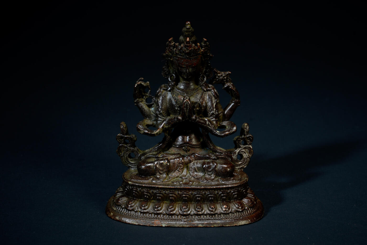 上海都达杂项专场二十六（全场包邮）  尼泊尔铜四臂观音造像88-12