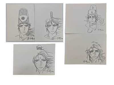 白泽拍卖卡牌手绘专场第32期（愿得长如此 年年物侯新） - 2026 徐子晖 狼藉 复制画 5张  5张徐子晖均背简绘