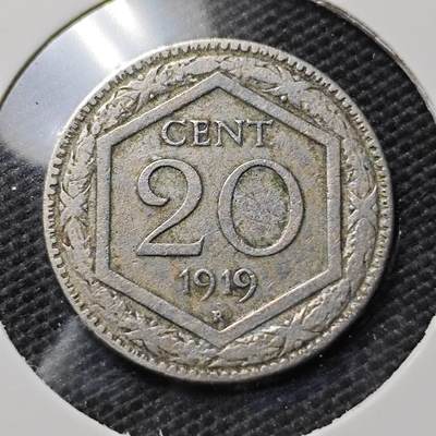 KK钱币收藏小铺  第395期  2月预留时间 周末发货 - 1919意大利20分 