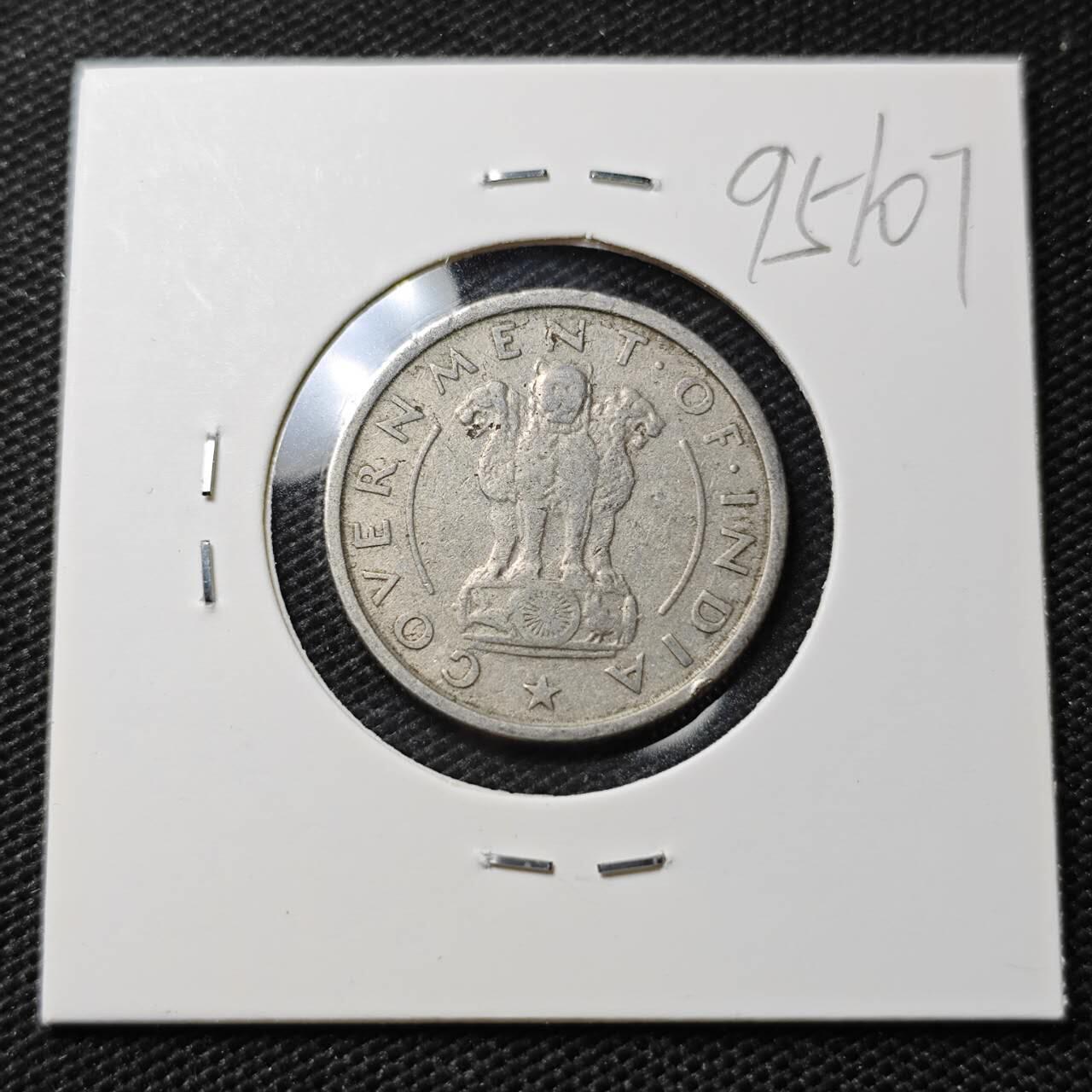 KK钱币收藏小铺  第395期  2月预留时间 周末发货 1954印度1/2卢比 