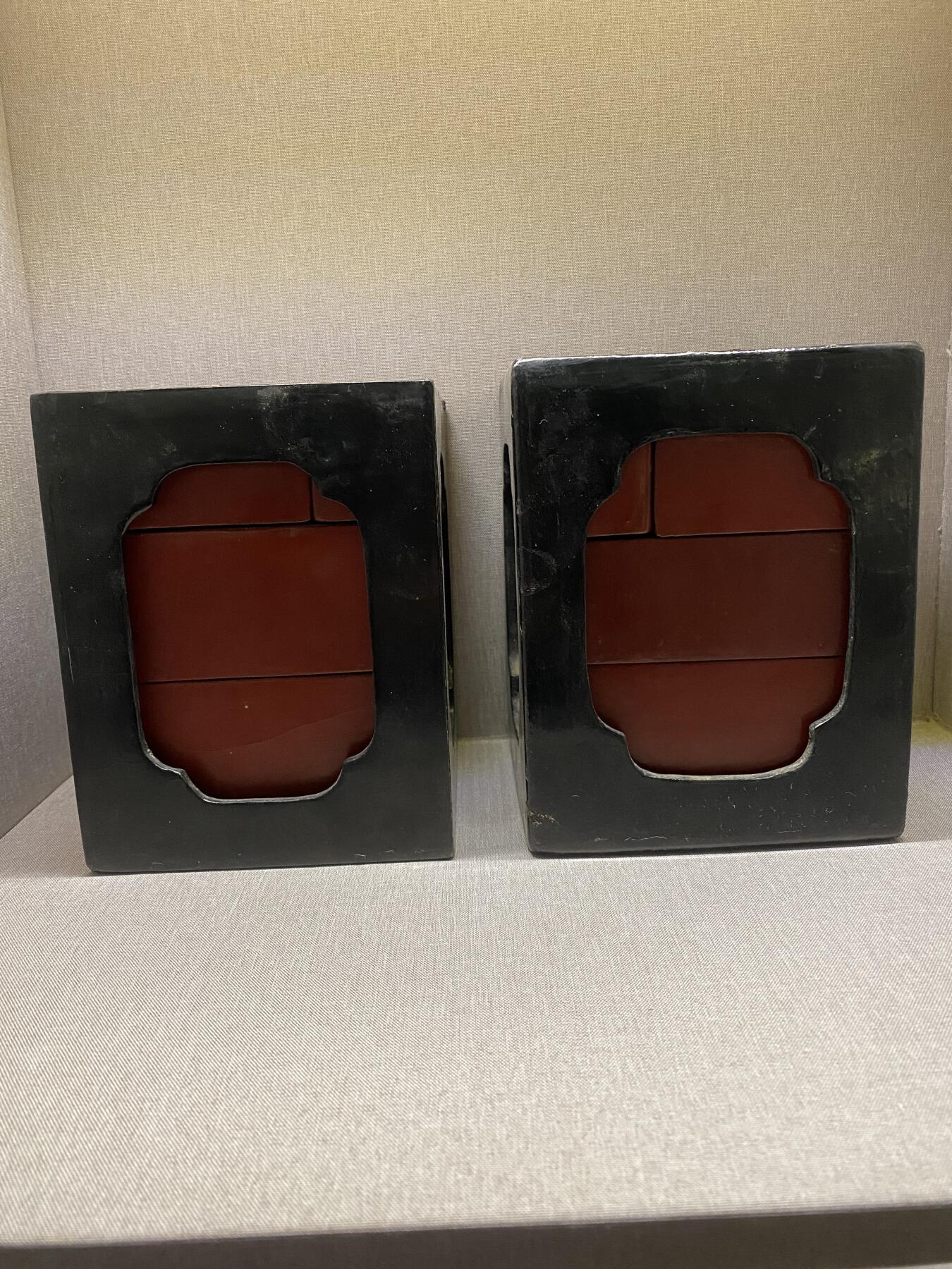 杂项 一对儿大漆盒