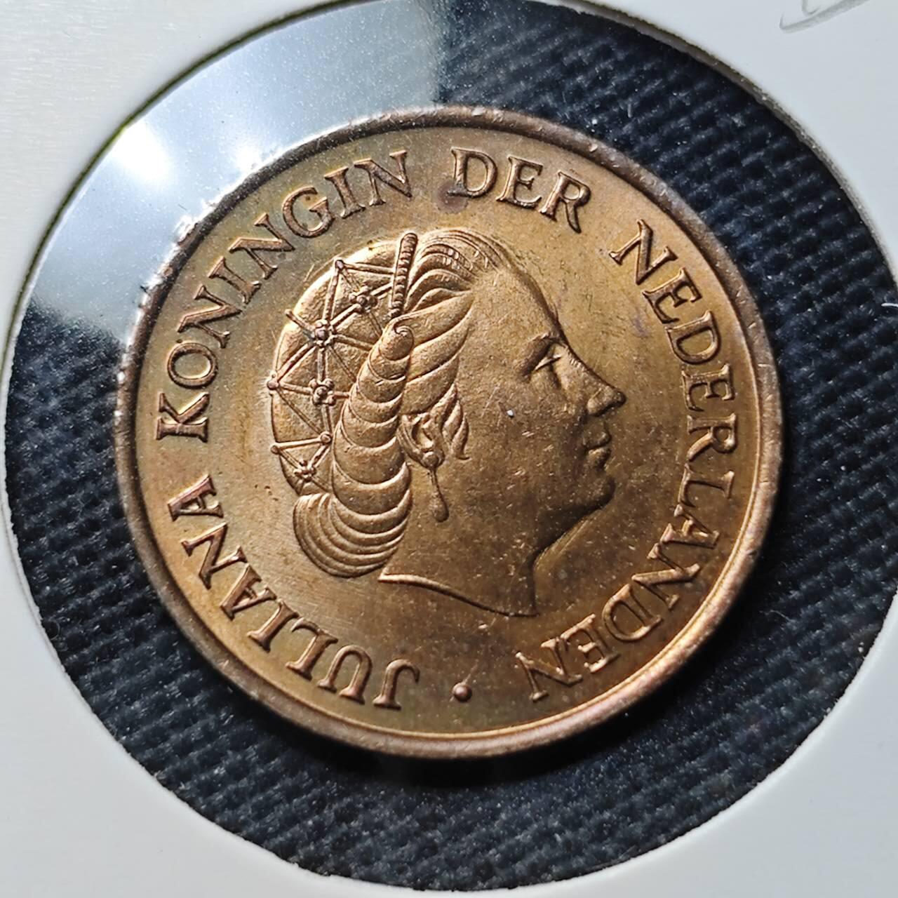 KK钱币收藏小铺  第395期  2月预留时间 周末发货 1978荷兰5分 好品铜币