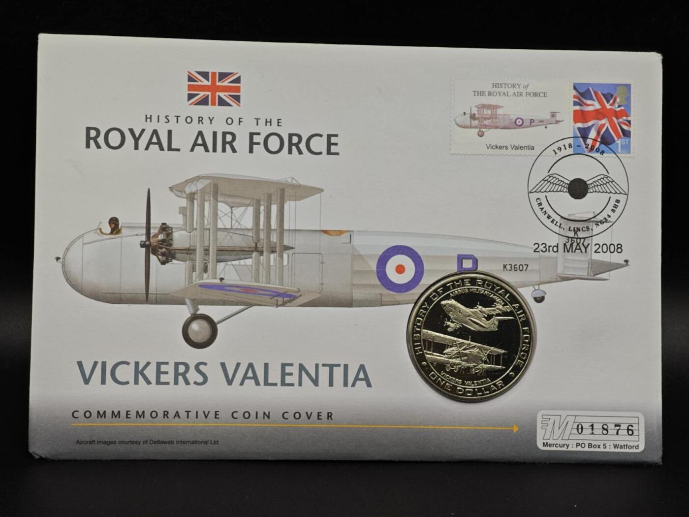  【淘币小摊】限时拍第八百七十拍   克朗币邮币封场    年前最后一场结束全部发出请更换最新收货地址不方便收货的请勿参拍或者顺丰到付 瑙鲁2007年英国皇家空军飞机历史1元纪念币邮币封