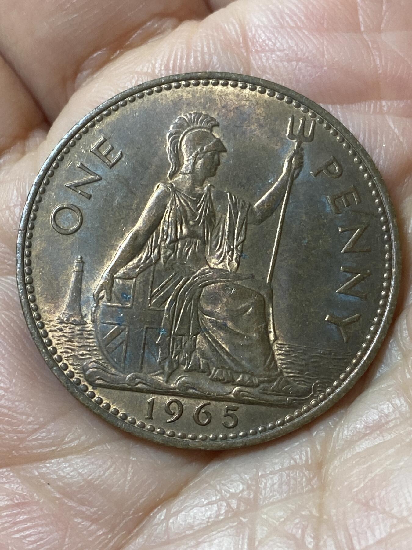 2026年第二十一场(总第一百九十场）外国好品散币场(免佣金) 带光好品–英国🇬🇧1965年1便士(伊丽莎白二世青年桂冠第二版)