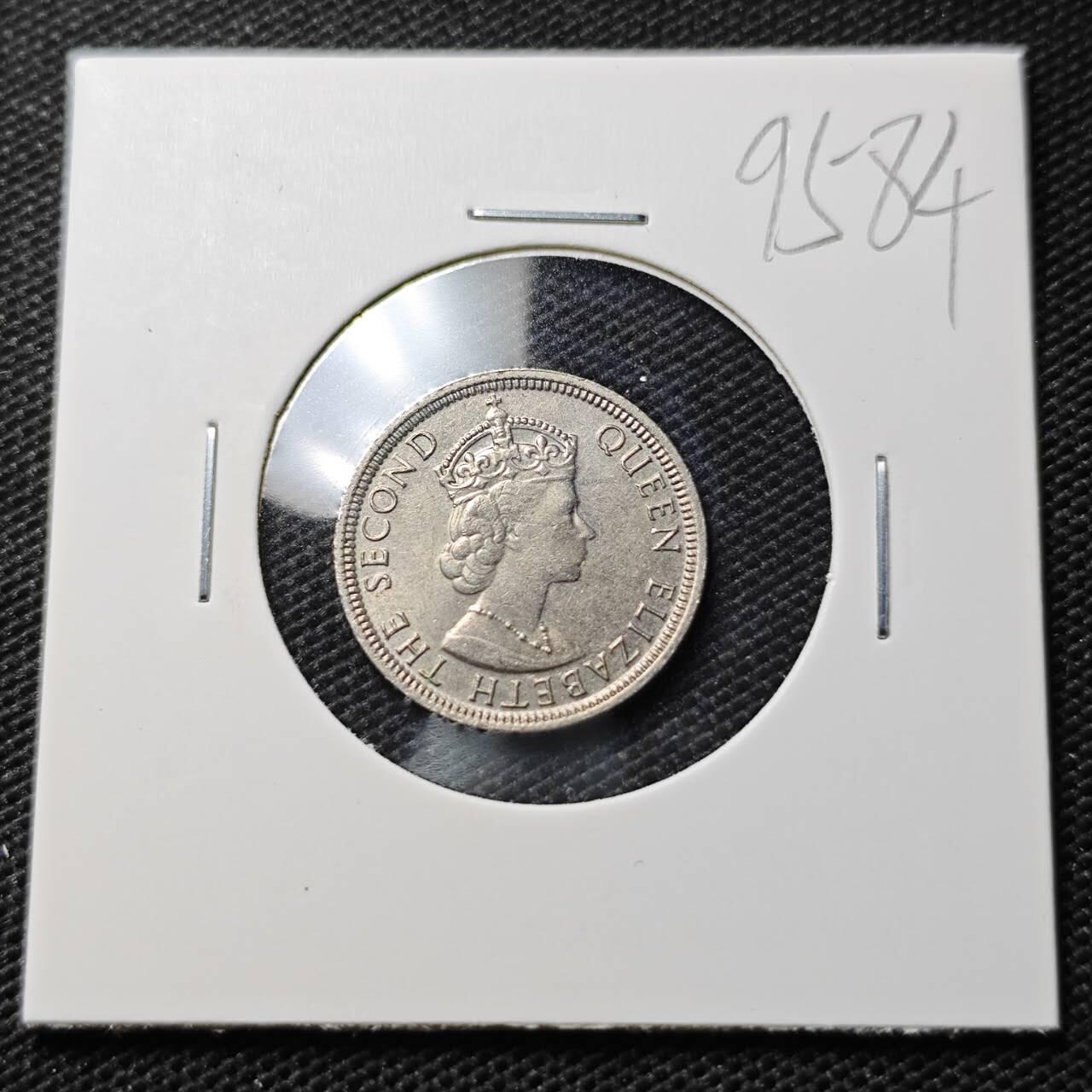 KK钱币收藏小铺  第395期  2月预留时间 周末发货 1978英属毛里求斯1/4卢比 