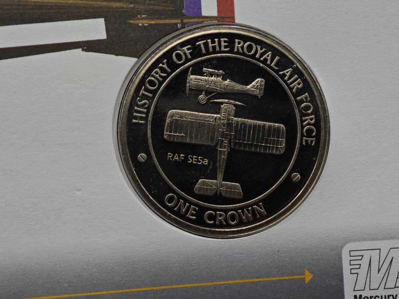  【淘币小摊】限时拍第八百七十拍   克朗币邮币封场    年前最后一场结束全部发出请更换最新收货地址不方便收货的请勿参拍或者顺丰到付 直布罗陀2008年英国皇家空军飞机历史克朗纪念币邮币封