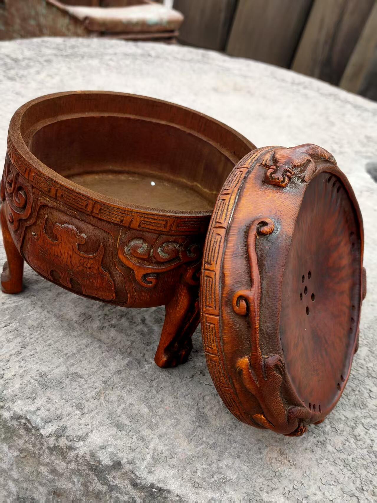 竹质香炉    品相一流 全品