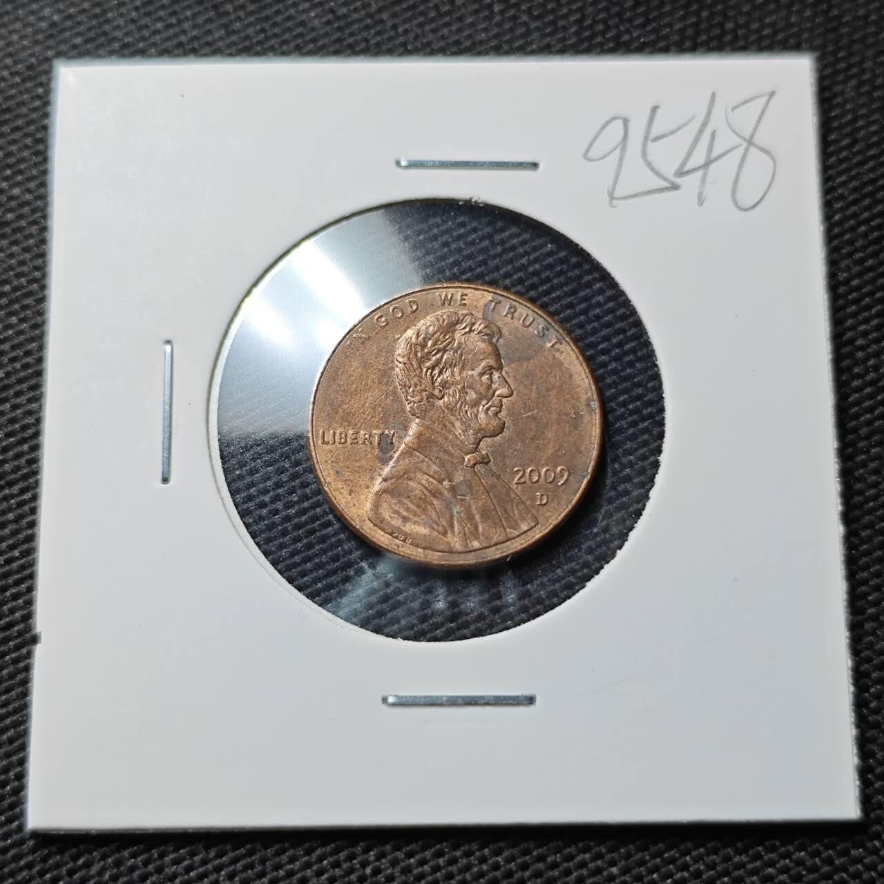 KK钱币收藏小铺  第395期  2月预留时间 周末发货 2009美国1美分 纪念币