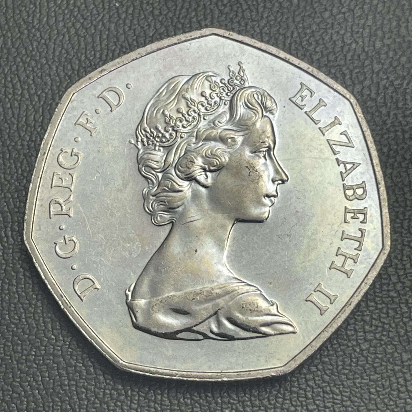 回流0207 英国1973年七边形50便士 加入欧洲经济共同体纪念币