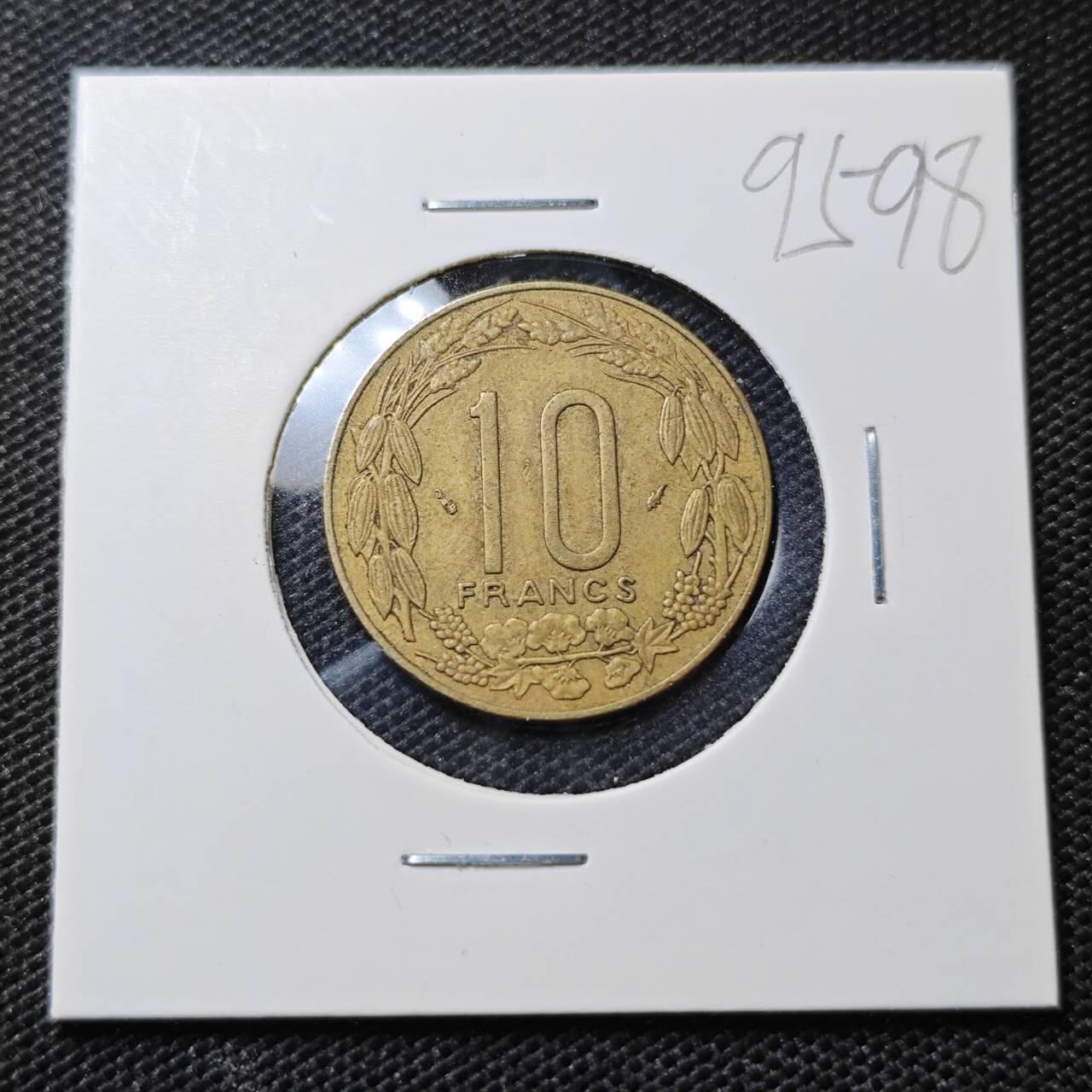 KK钱币收藏小铺  第395期  2月预留时间 周末发货 1976中非10法郎 