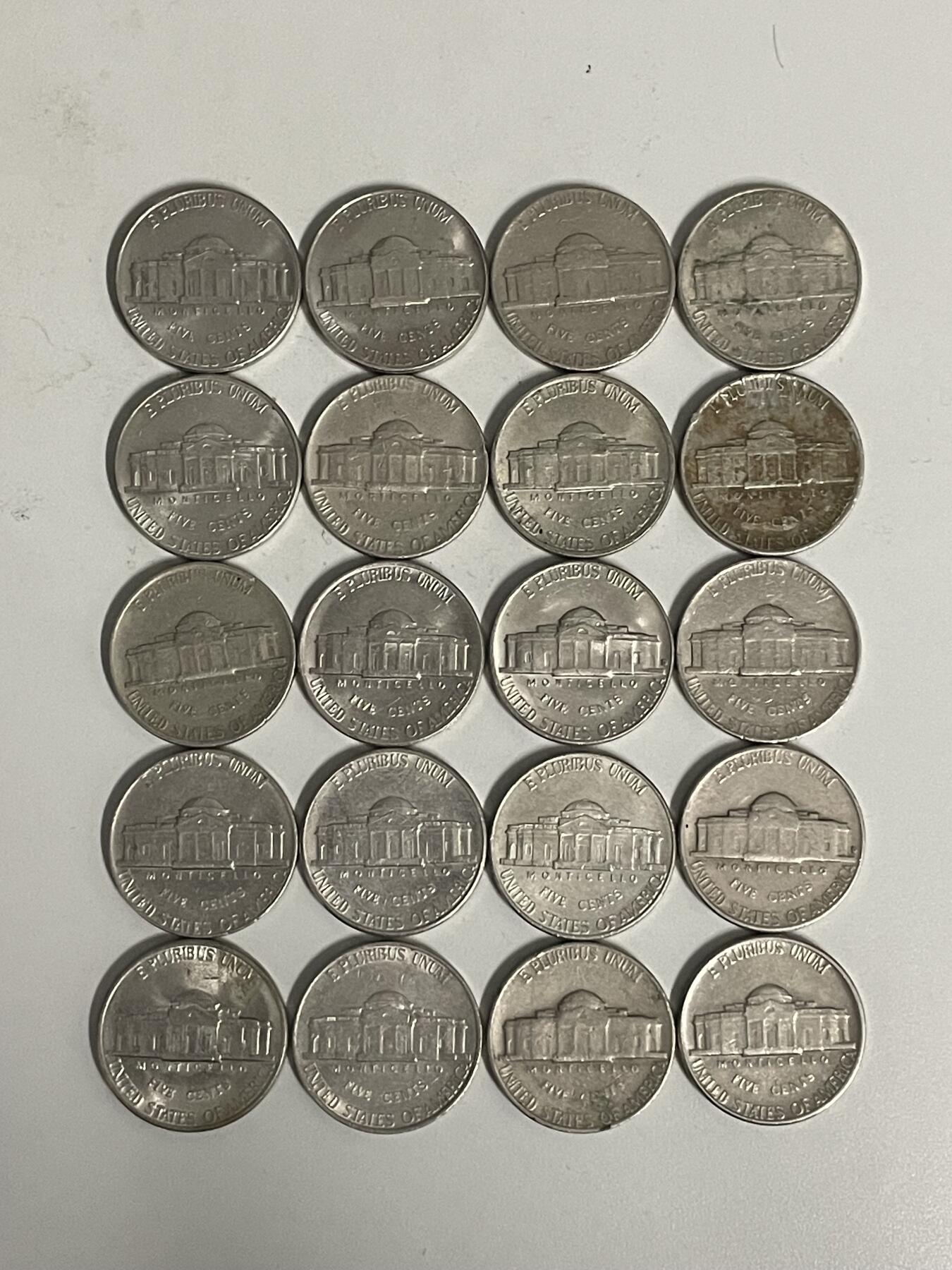 2026年第24场各国散币拍卖（总第174场）年前发货截止到11号 美国5美分20枚