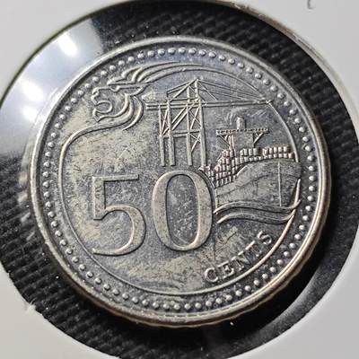 KK钱币收藏小铺  第395期  2月预留时间 周末发货 - 2014新加坡50分 