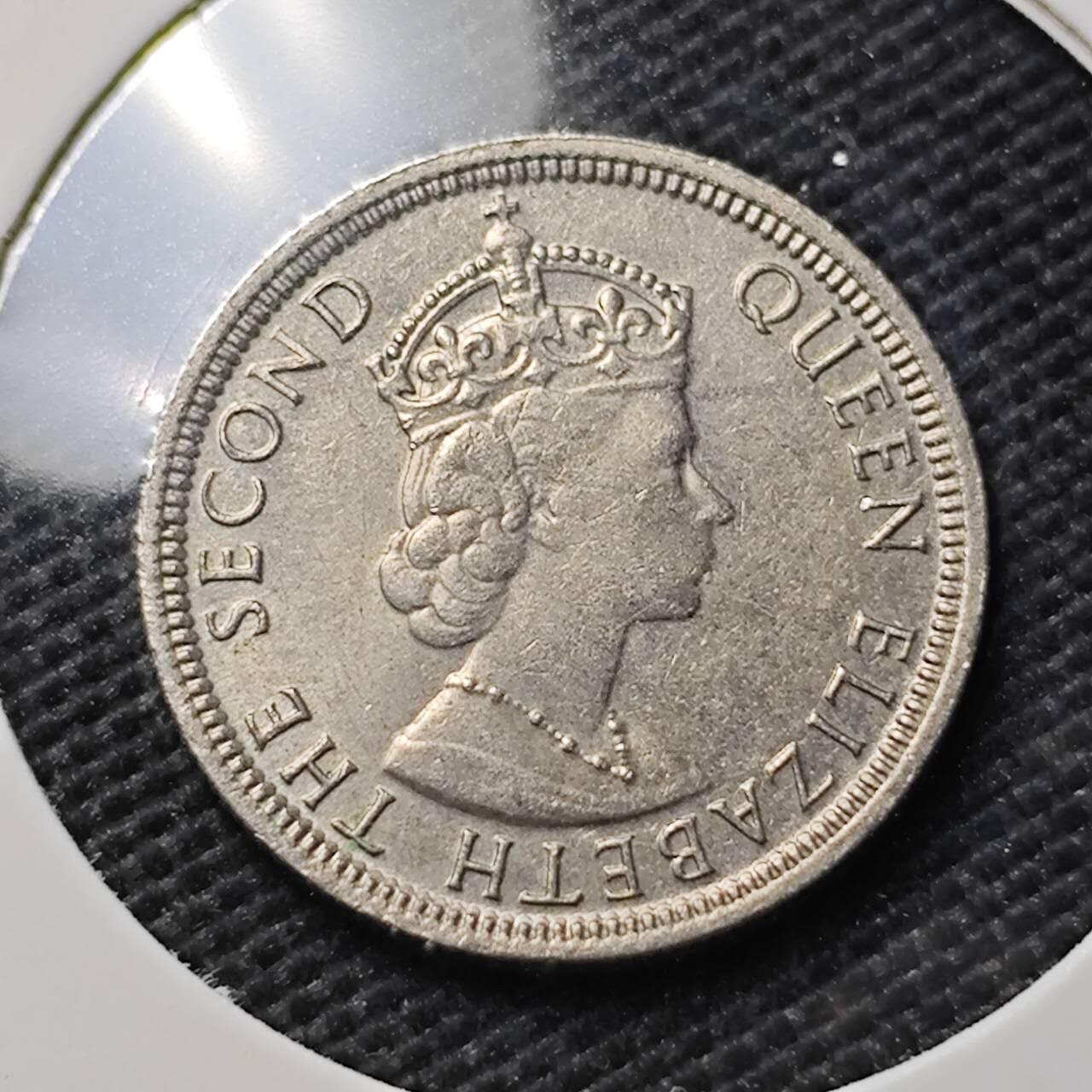 KK钱币收藏小铺  第395期  2月预留时间 周末发货 1978英属毛里求斯1/4卢比 