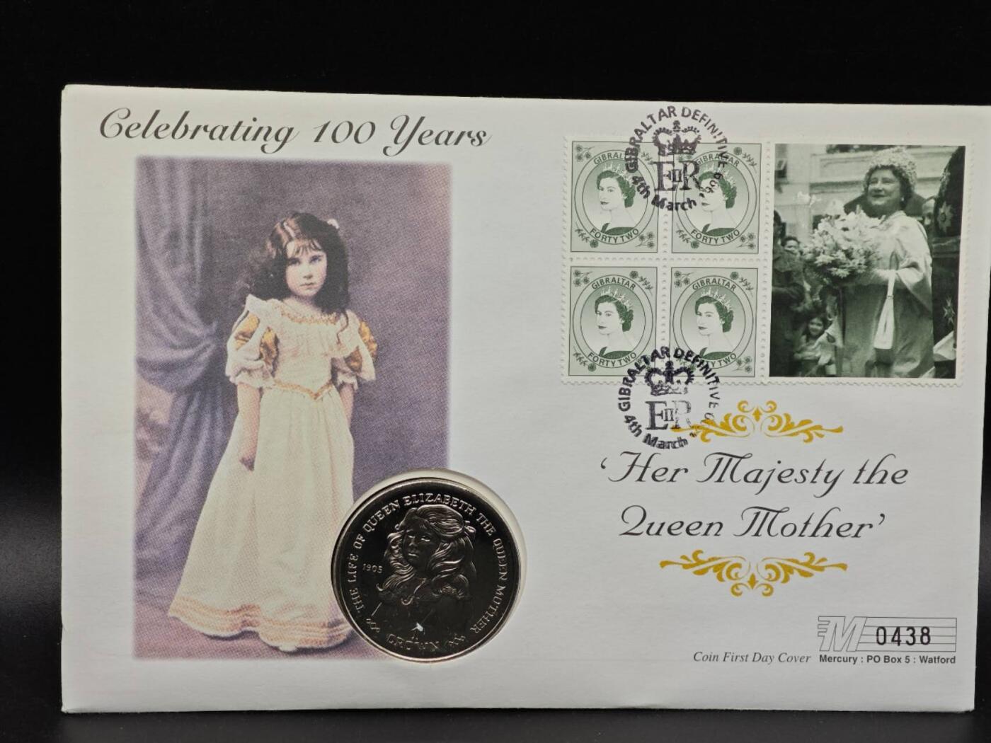  【淘币小摊】限时拍第八百七十拍   克朗币邮币封场    年前最后一场结束全部发出请更换最新收货地址不方便收货的请勿参拍或者顺丰到付 直布罗陀1999年女王母亲克朗纪念币邮币封