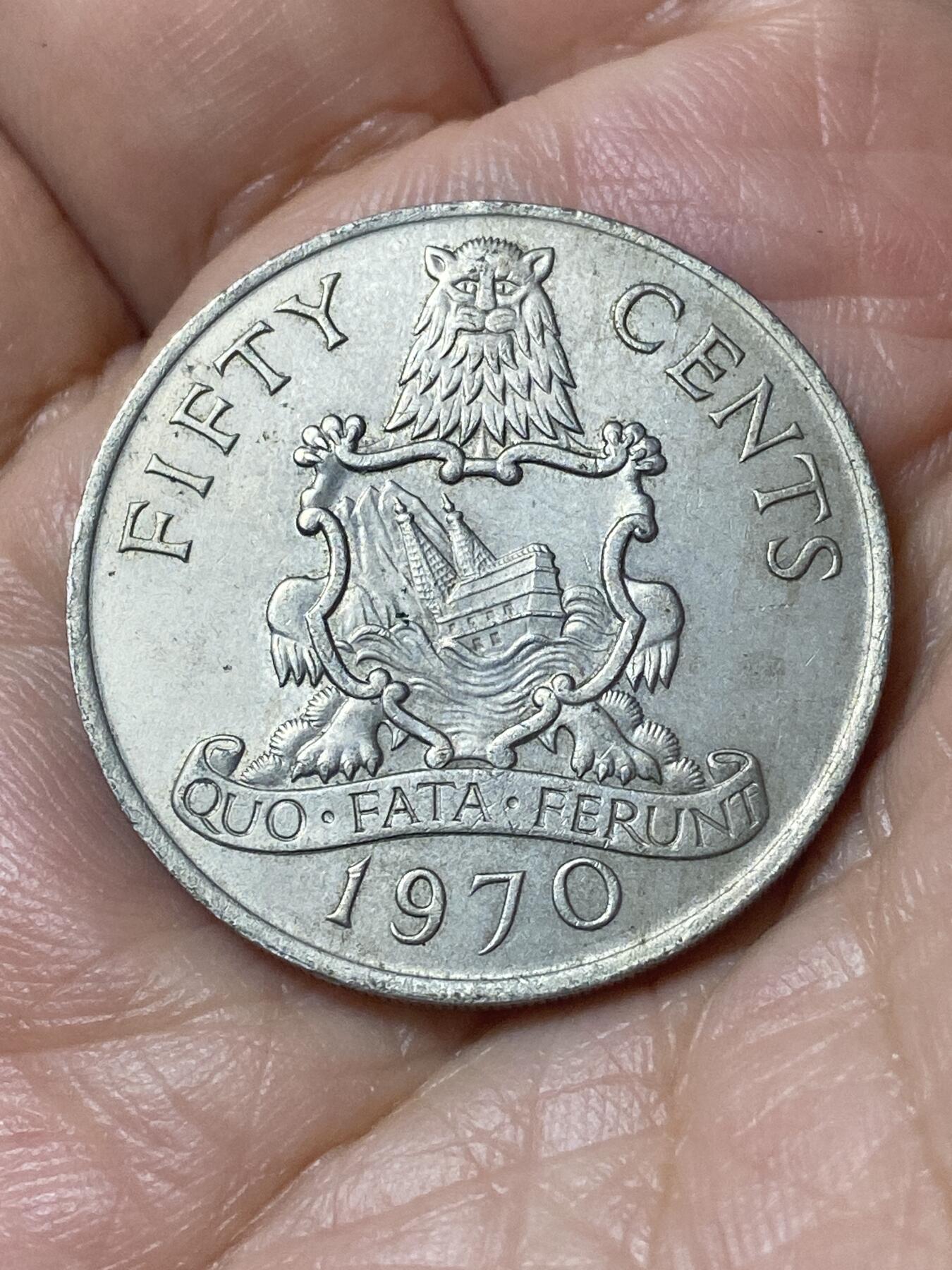 2026年第二十一场(总第一百九十场）外国好品散币场(免佣金) 百慕大🇧🇲1970年50分(伊丽莎白二世中年花冠，首发年)