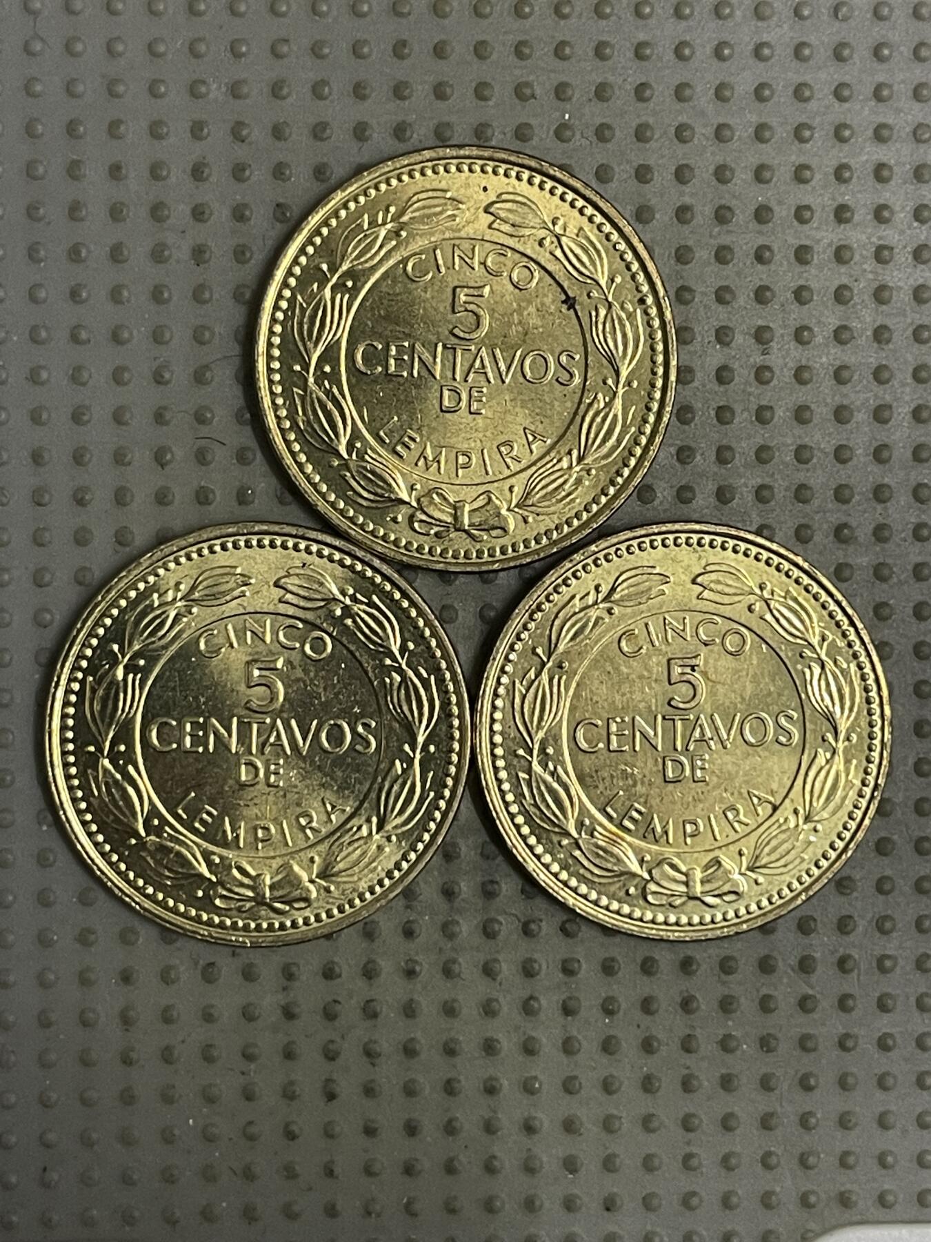 2026年第24场各国散币拍卖（总第174场）年前发货截止到11号 洪都拉斯2007年5分3枚