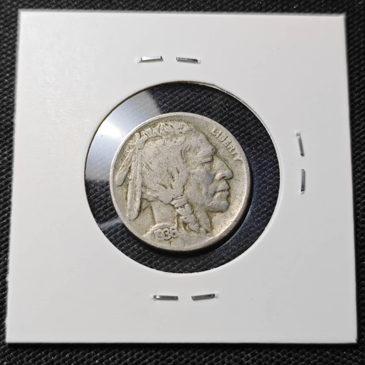 KK钱币收藏小铺  第395期  2月预留时间 周末发货 1936美国5分 